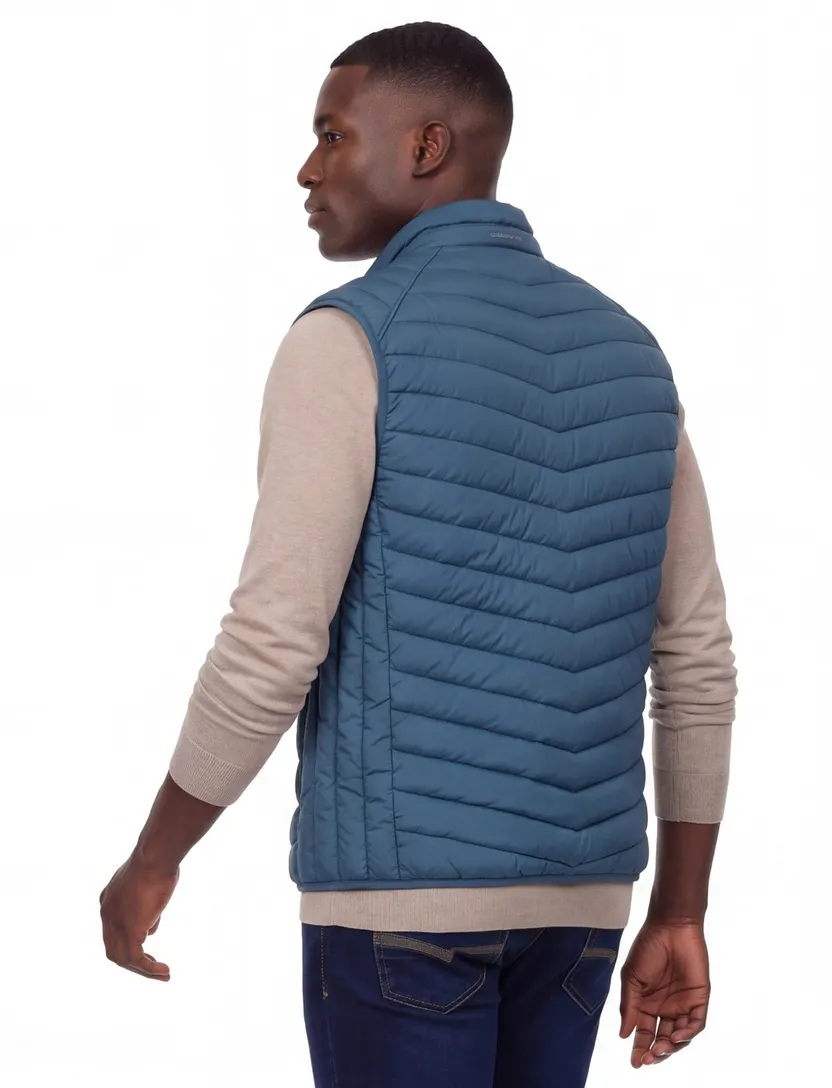 Bodywarmer Casa Moda blauw met borstzak