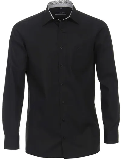 Venti Casa Moda Comfort Fit overhemden zwart