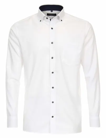 Venti Overhemden Casa Moda Comfort Fit wit pique