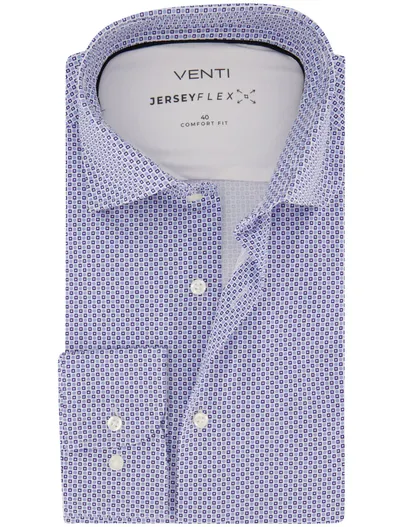 Venti Venti overhemd blauw geprint