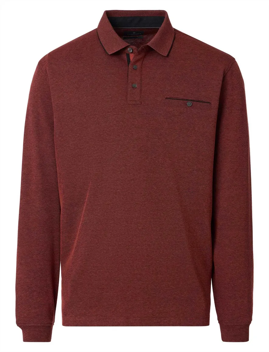 Casa Moda poloshirt rood oranje