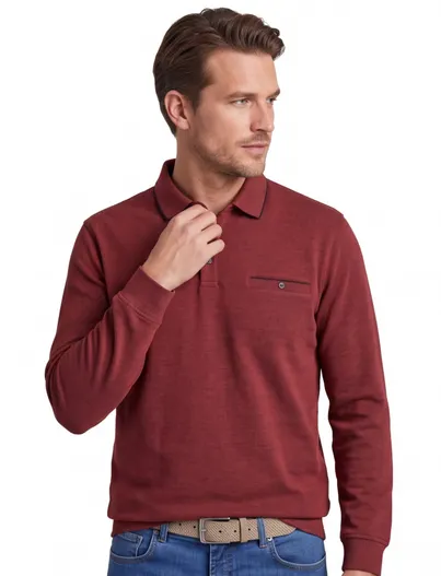 Casa Moda Casa Moda poloshirt rood oranje