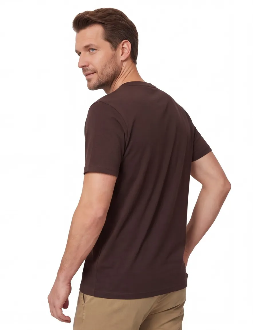 Casa Moda T-shirt ronde hals bruin