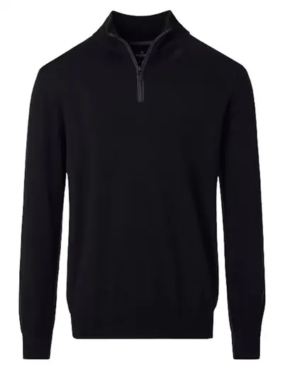 Casa Moda Half zip trui Casa moda zwart