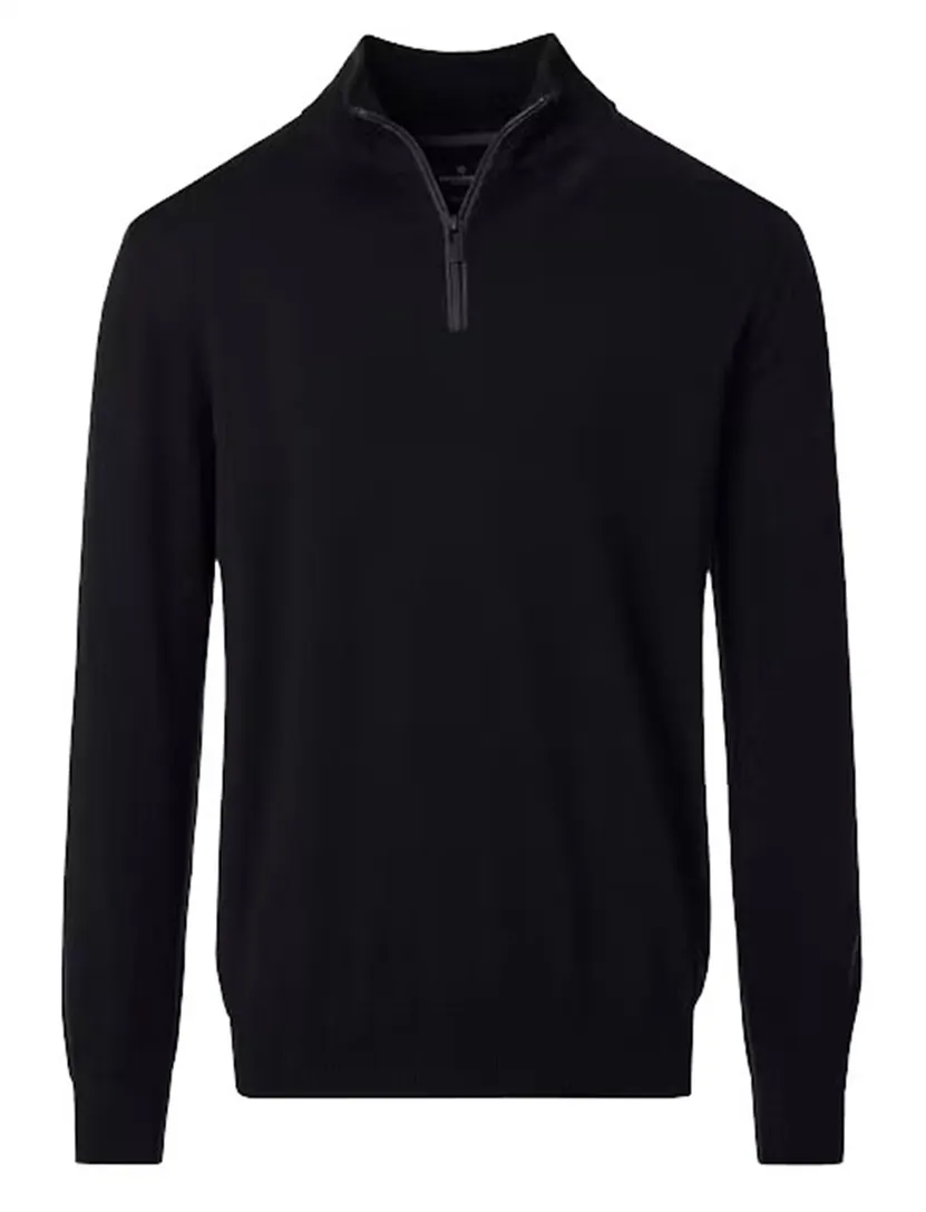 Half zip trui Casa moda zwart