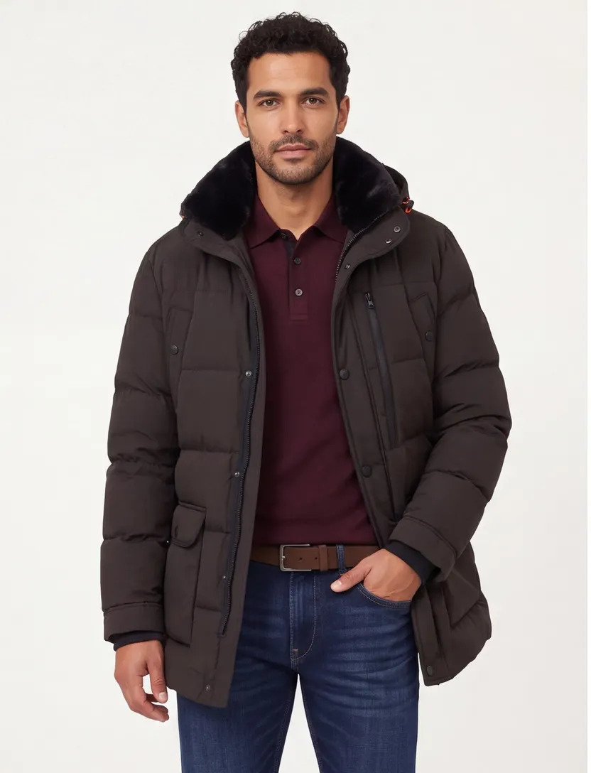 Half zip trui Casa moda zwart