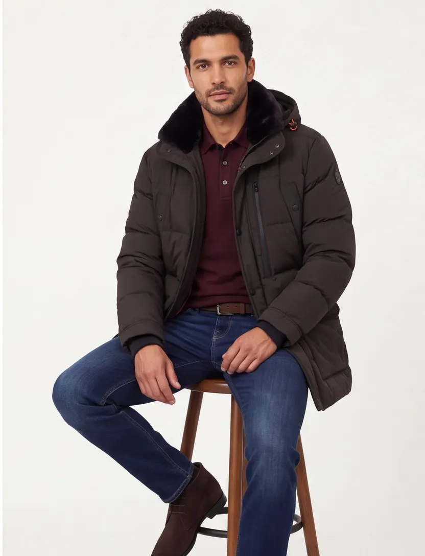 Half zip trui Casa moda zwart
