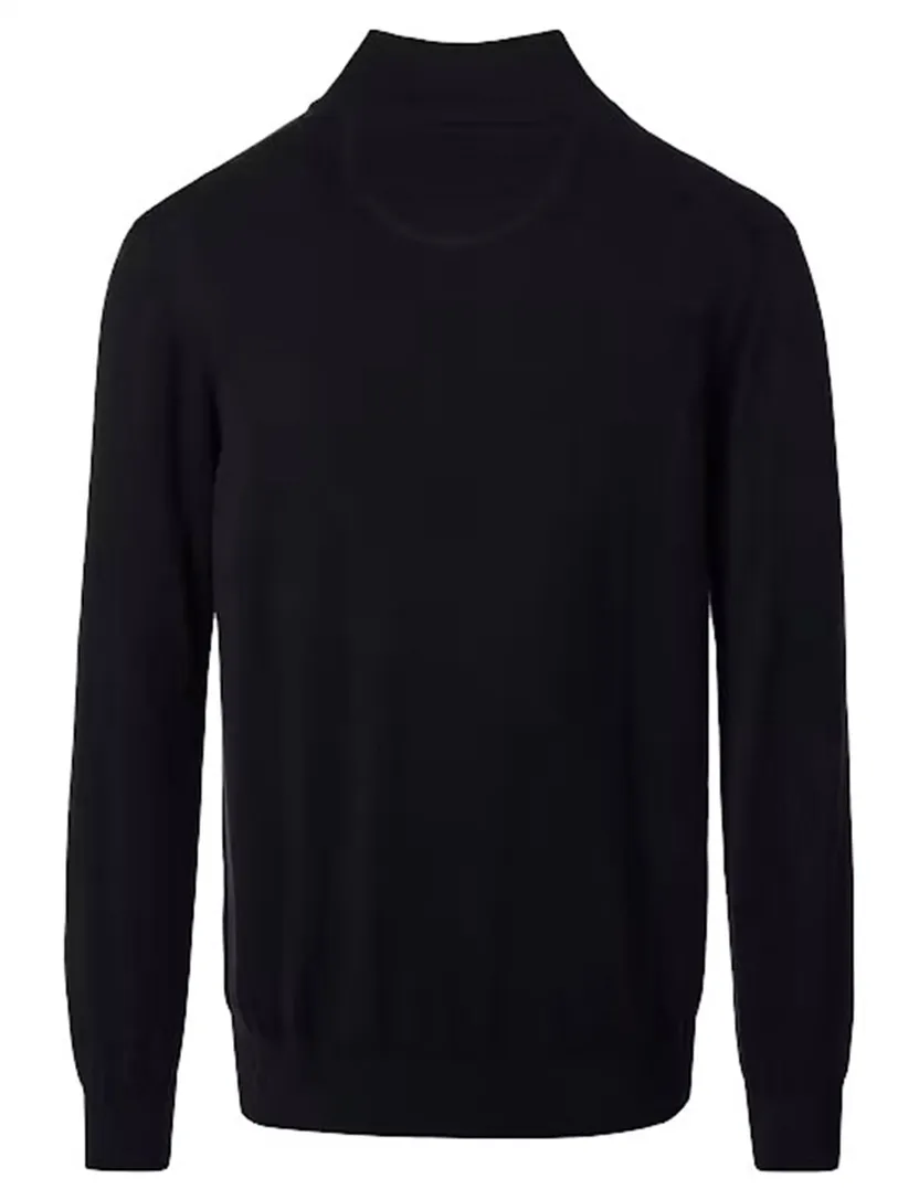 Half zip trui Casa moda zwart