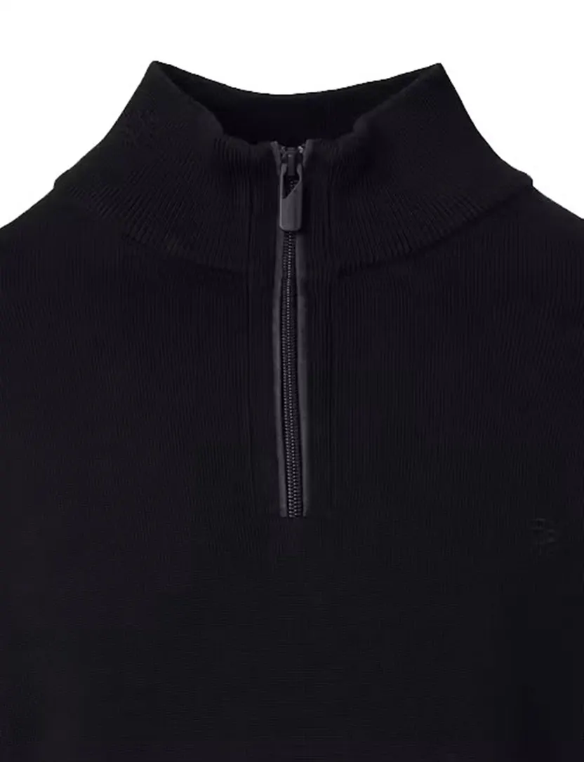 Half zip trui Casa moda zwart