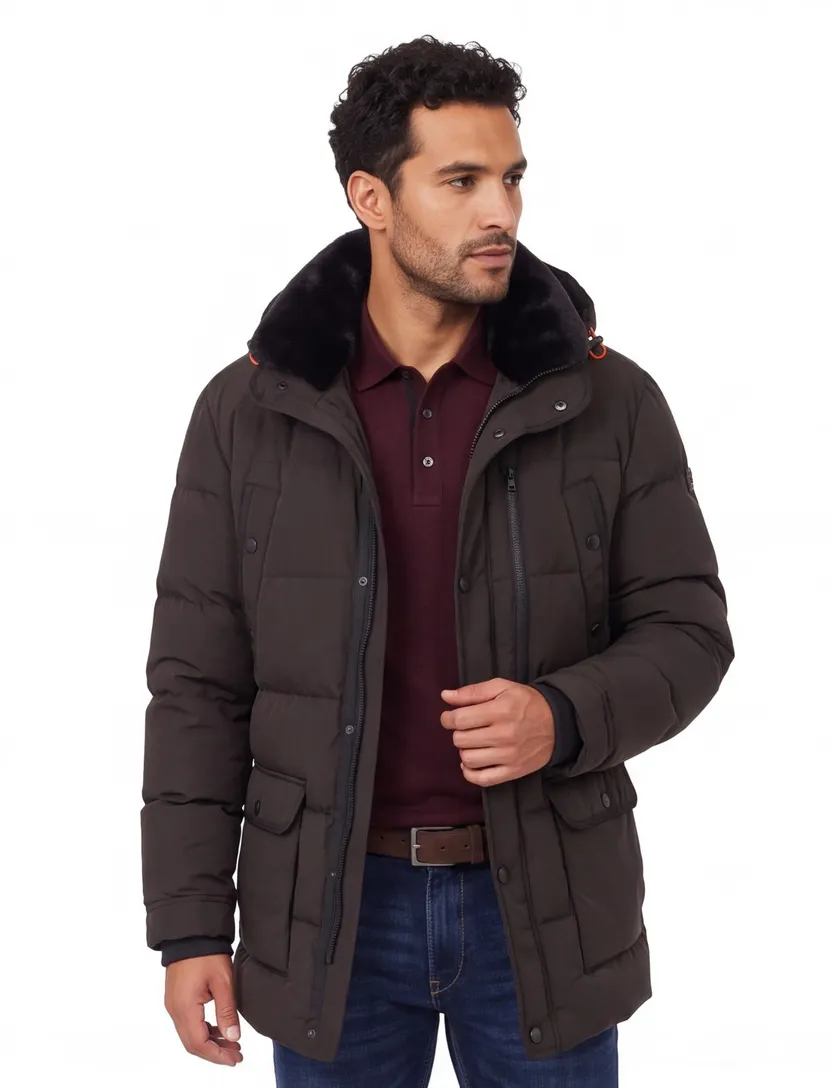 Half zip trui Casa moda zwart