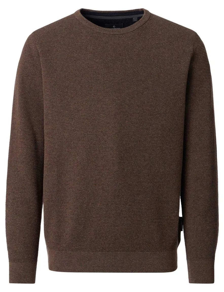 Casa Moda trui ronde hals bruin