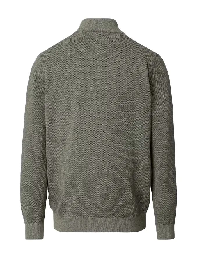 Casa Moda trui ronde hals groen gemeleerd gebreid