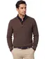 Trui Casa Moda half zip bruin katoen