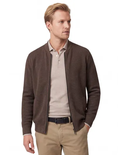 Casa Moda Casa Moda outdoor vest bruin gebreid