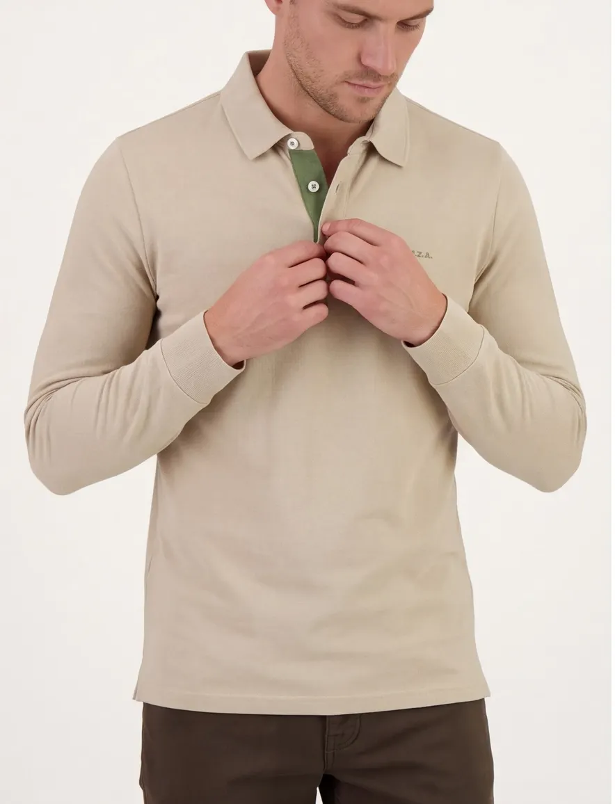 New Zealand poloshirt pique beige