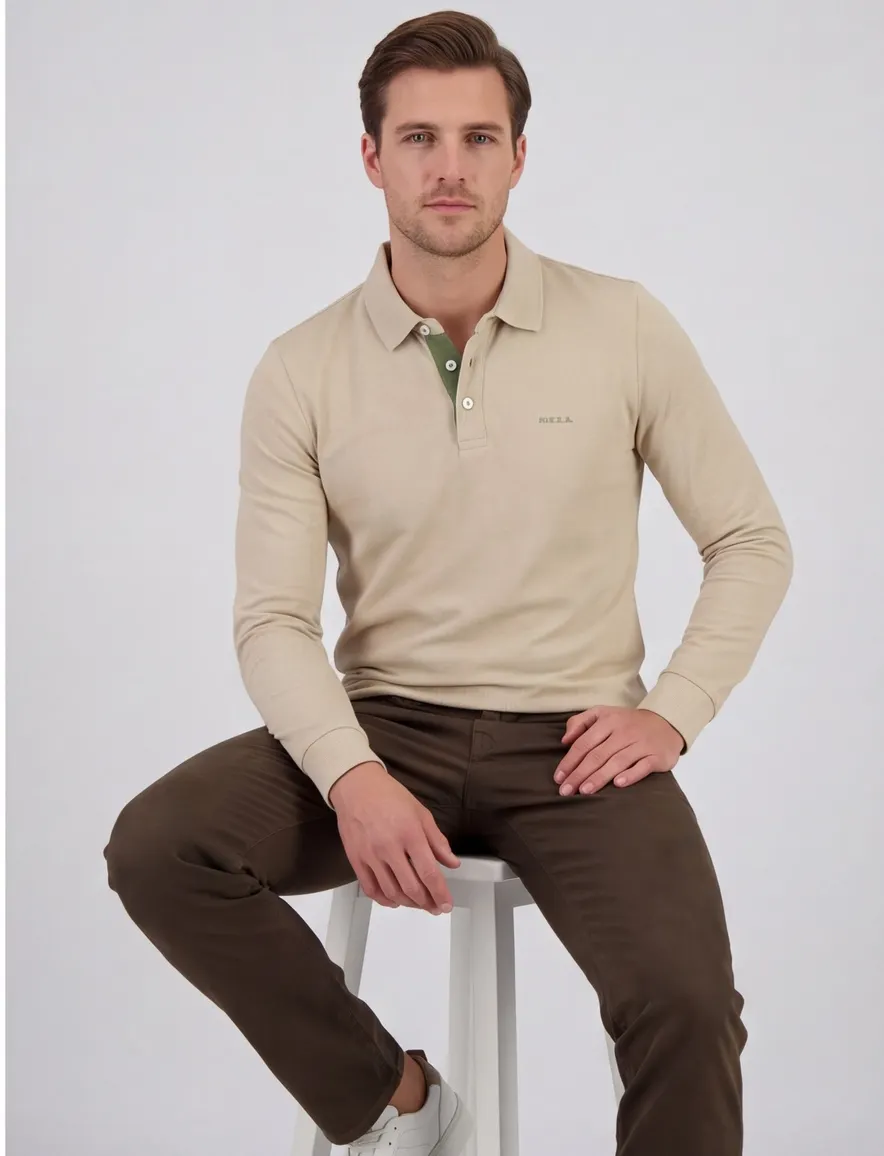 New Zealand poloshirt pique beige