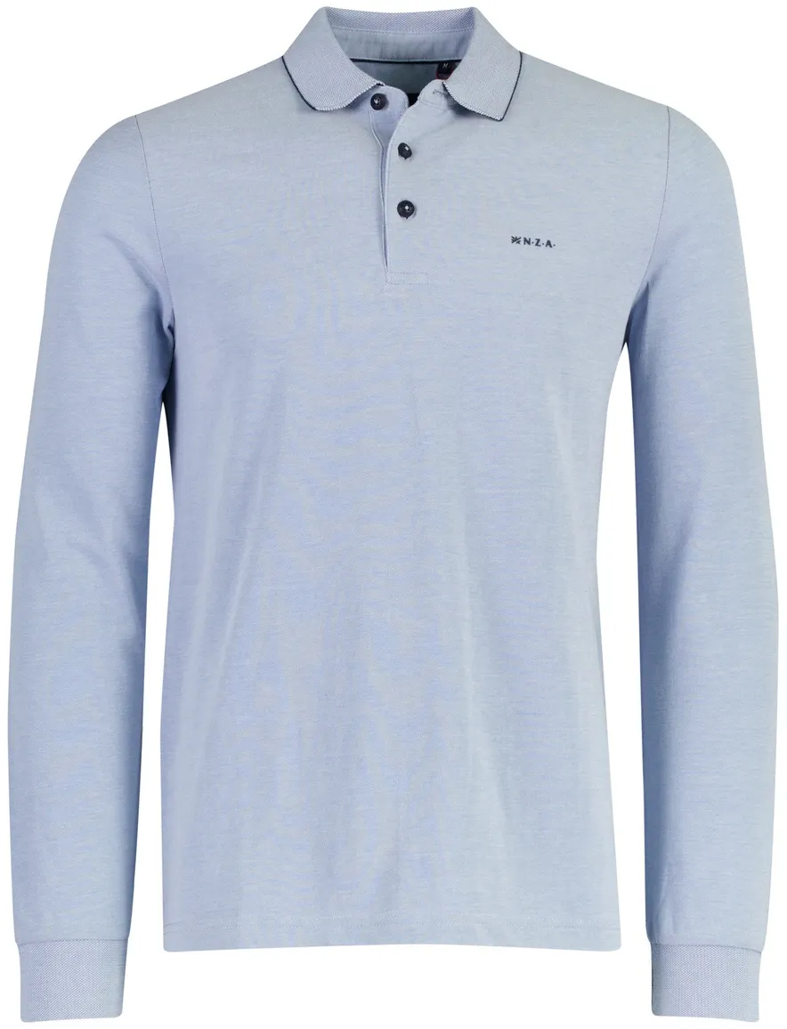 Poloshirt New Zealand lichtblauw 26GN206-SOFT OCEAN MELANG