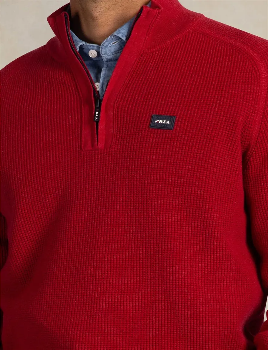 Trui New Zealand rood 26GN491-DEEP RED MELANGE