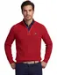 New Zealand half zip trui rood katoen