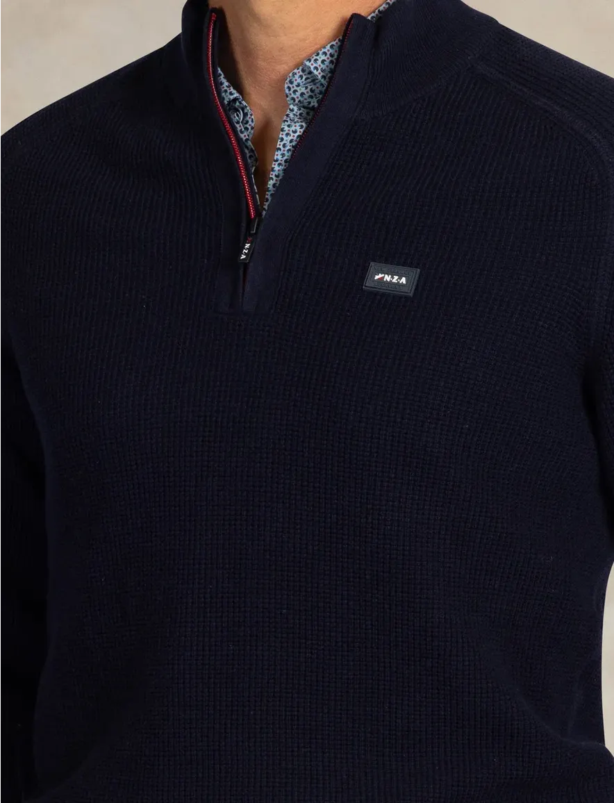 Trui New Zealand donkerblauw 26GN491-OXFORD NAVY MELAN