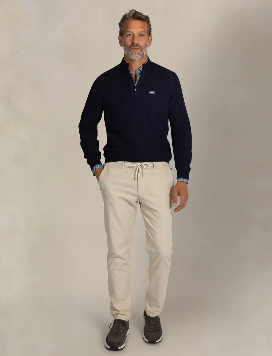 Trui New Zealand donkerblauw 26GN491-OXFORD NAVY MELAN