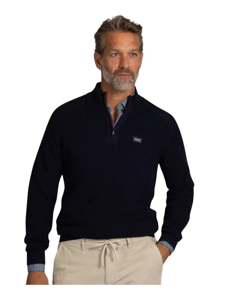 Trui New Zealand donkerblauw 26GN491-OXFORD NAVY MELAN