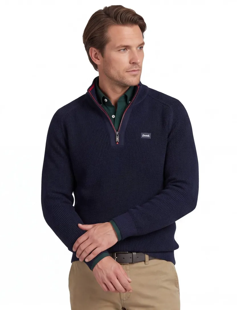 Trui New Zealand half zip navy