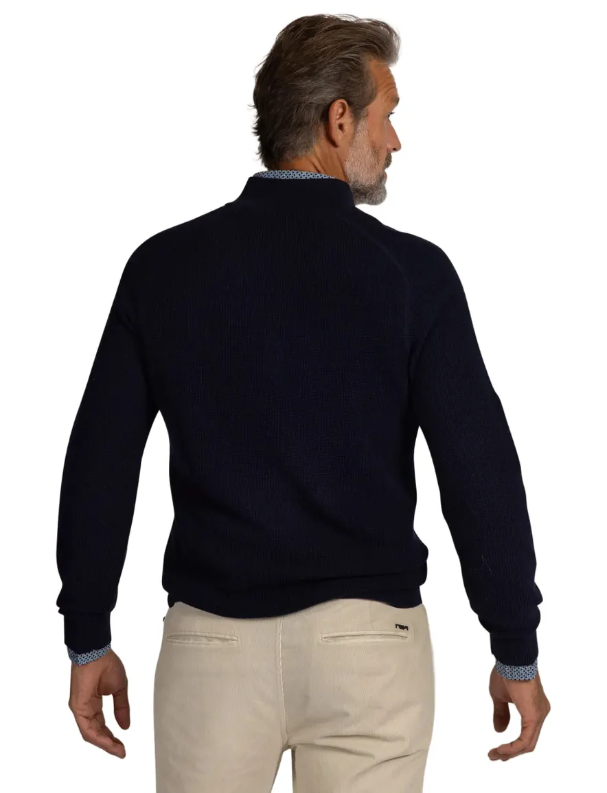 Trui New Zealand donkerblauw 26GN491-OXFORD NAVY MELAN