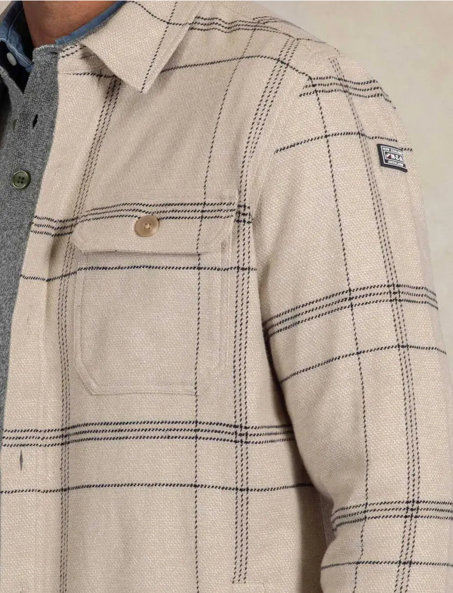 Overshirt New Zealand beige geruit