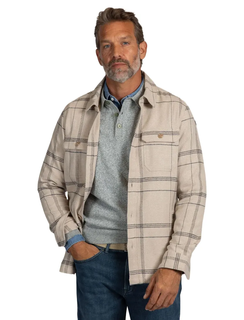 overshirt new zealand beige geruit