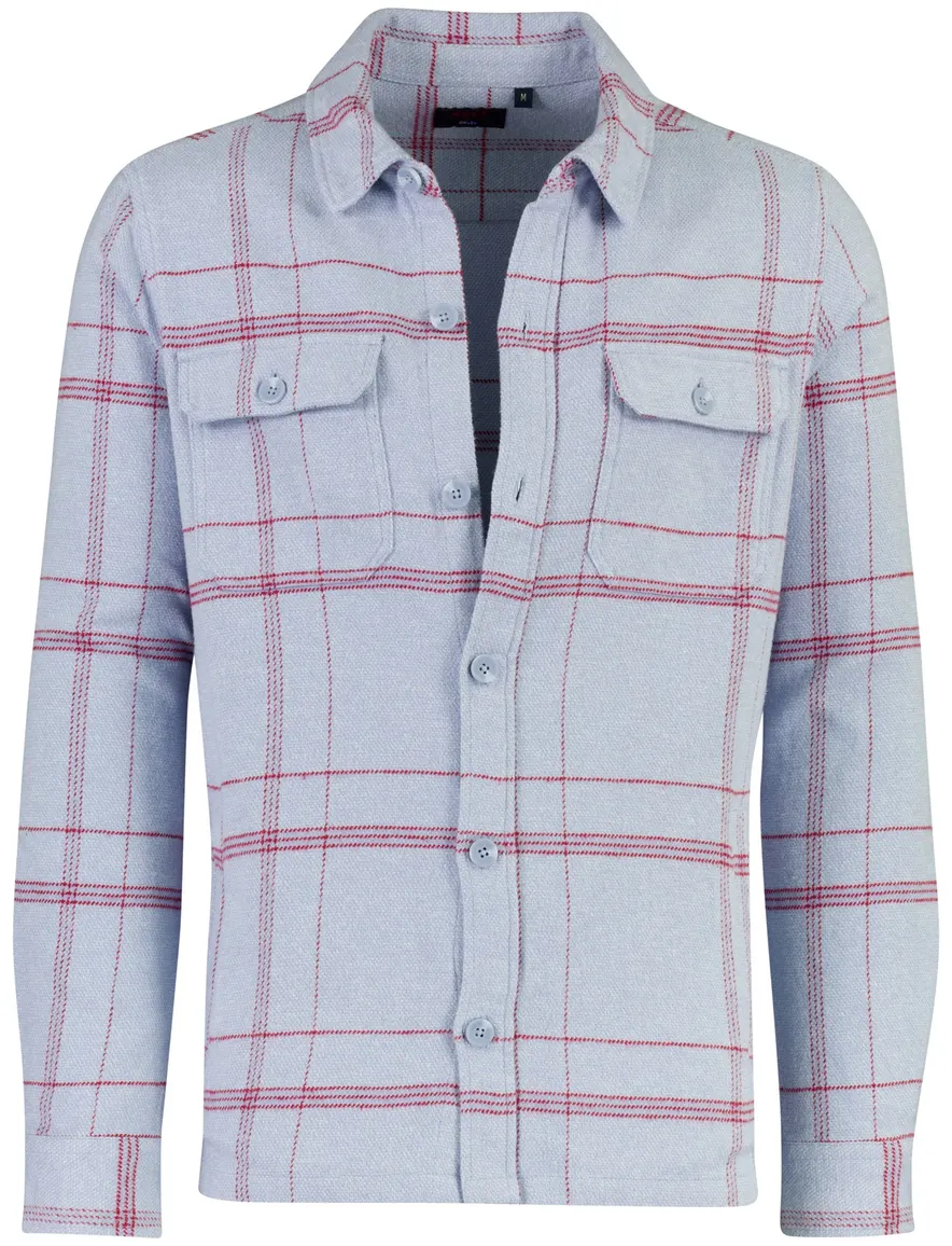 New Zealand overshirt lichtblauw geruit