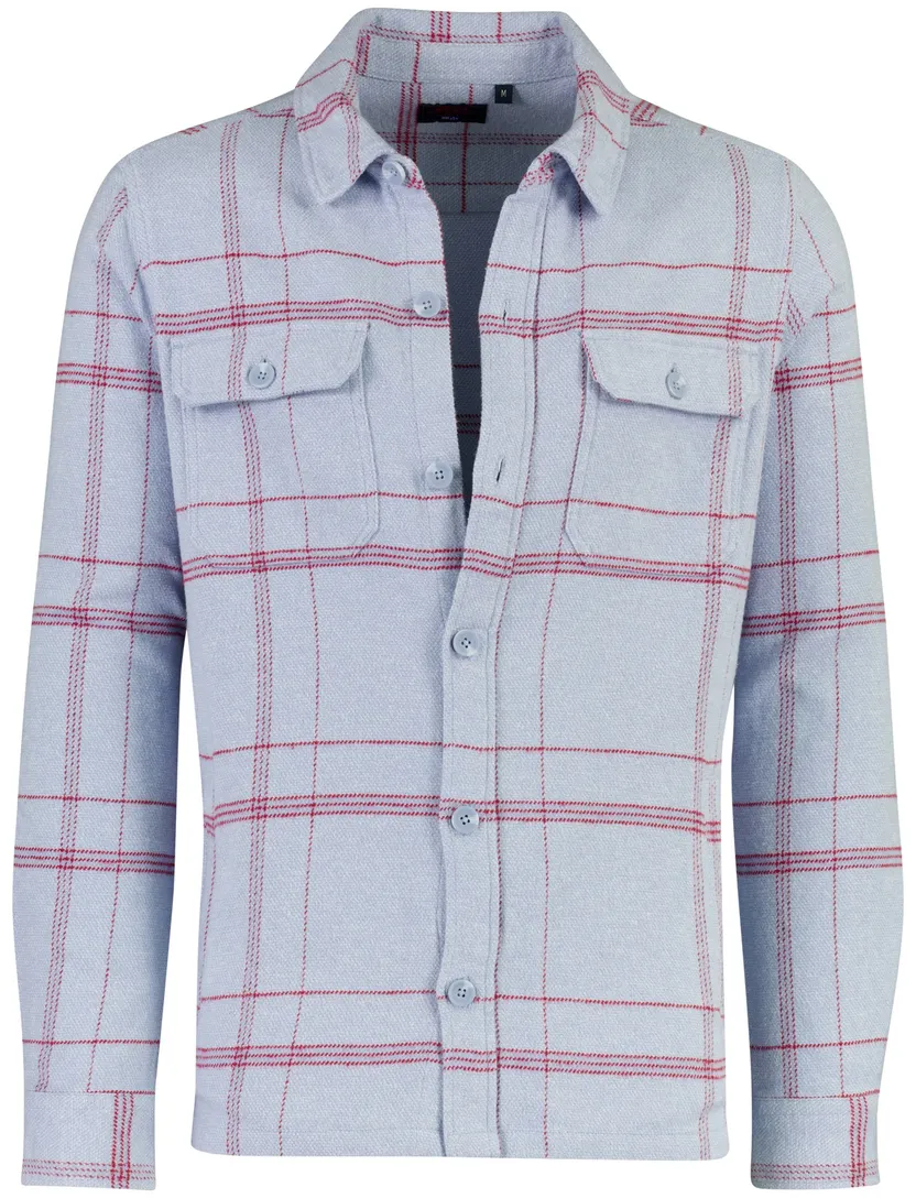 Overshirt New Zealand lichtblauw geruit