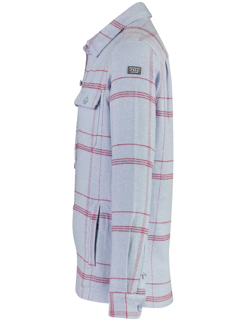 Overshirt New Zealand lichtblauw geruit