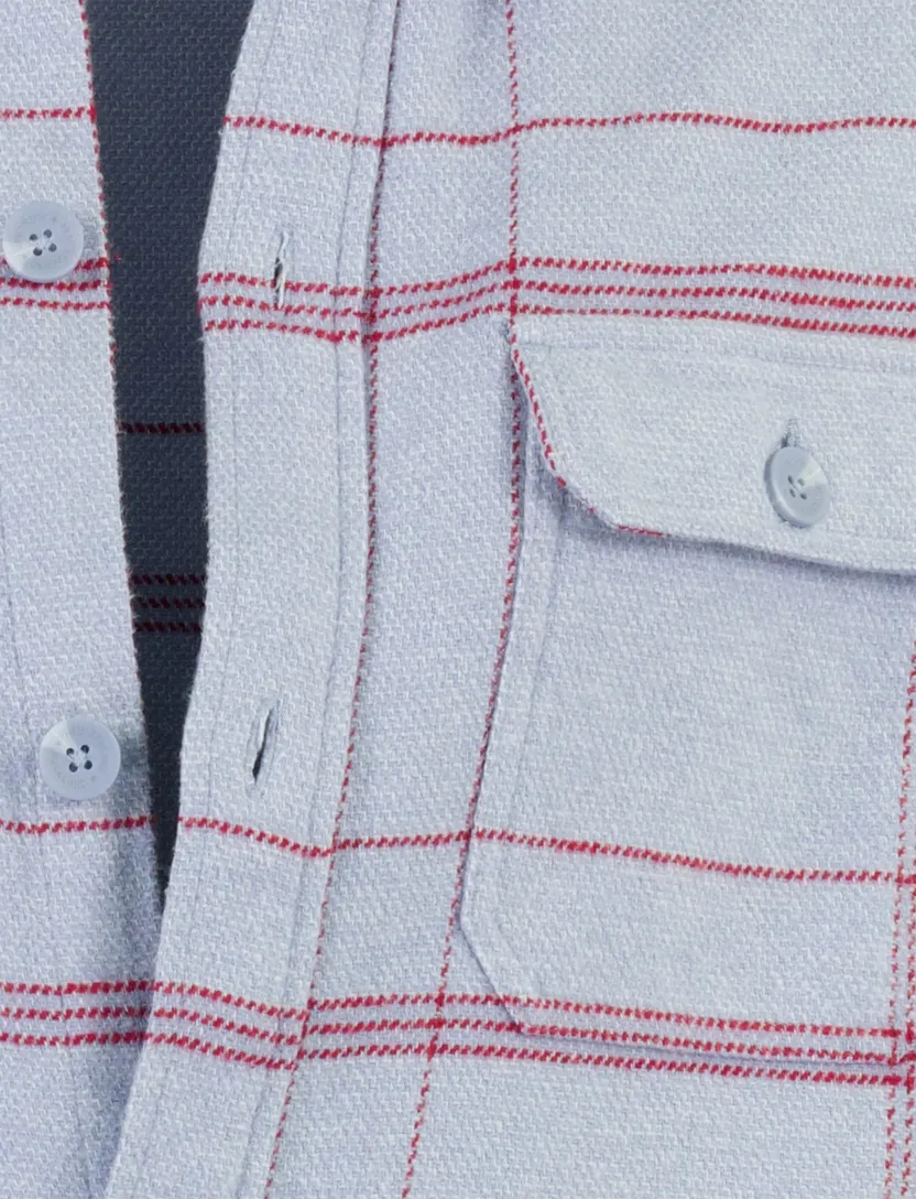 Overshirt New Zealand lichtblauw geruit