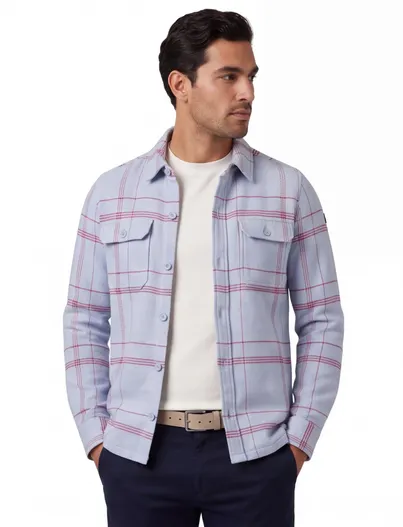 New Zealand New Zealand overshirt lichtblauw geruit