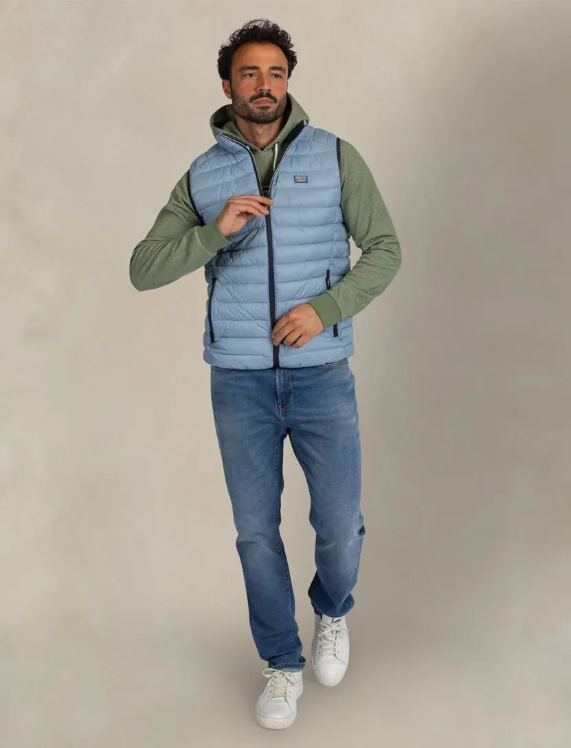 Bodywarmer New Zealand lichtblauw polyamide