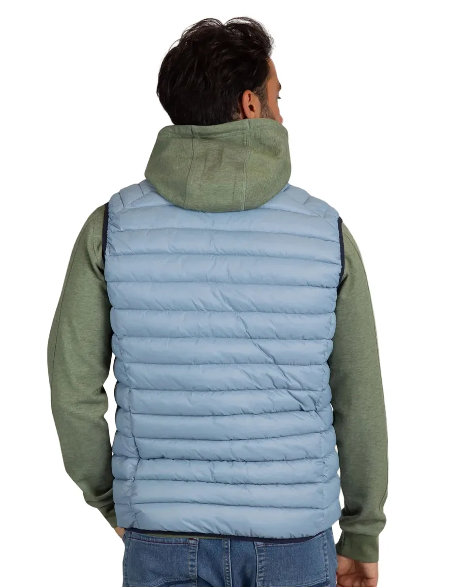 Lichtblauwe bodywarmer puffer New Zealand