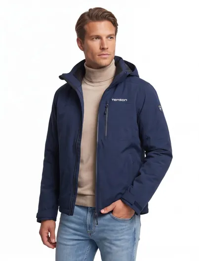Tenson Tenson parka jas navy waterdicht met borstzak