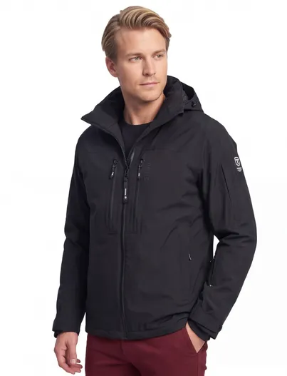 Tenson Parka jas Tenson zwart waterdicht
