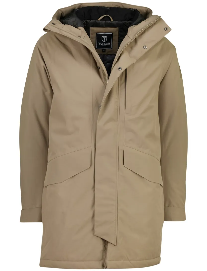Parka jassen Tenson khaki met borstzak