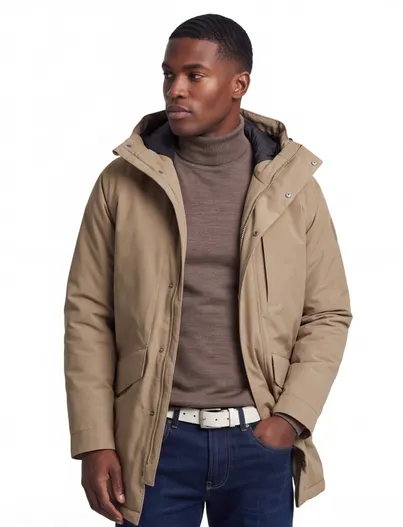 Tenson Parka jassen Tenson khaki met borstzak