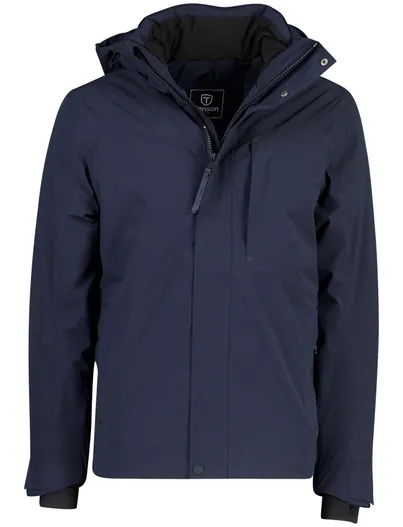 Tenson Regenjas Tenson donkerblauw magnetische knoopsluiting