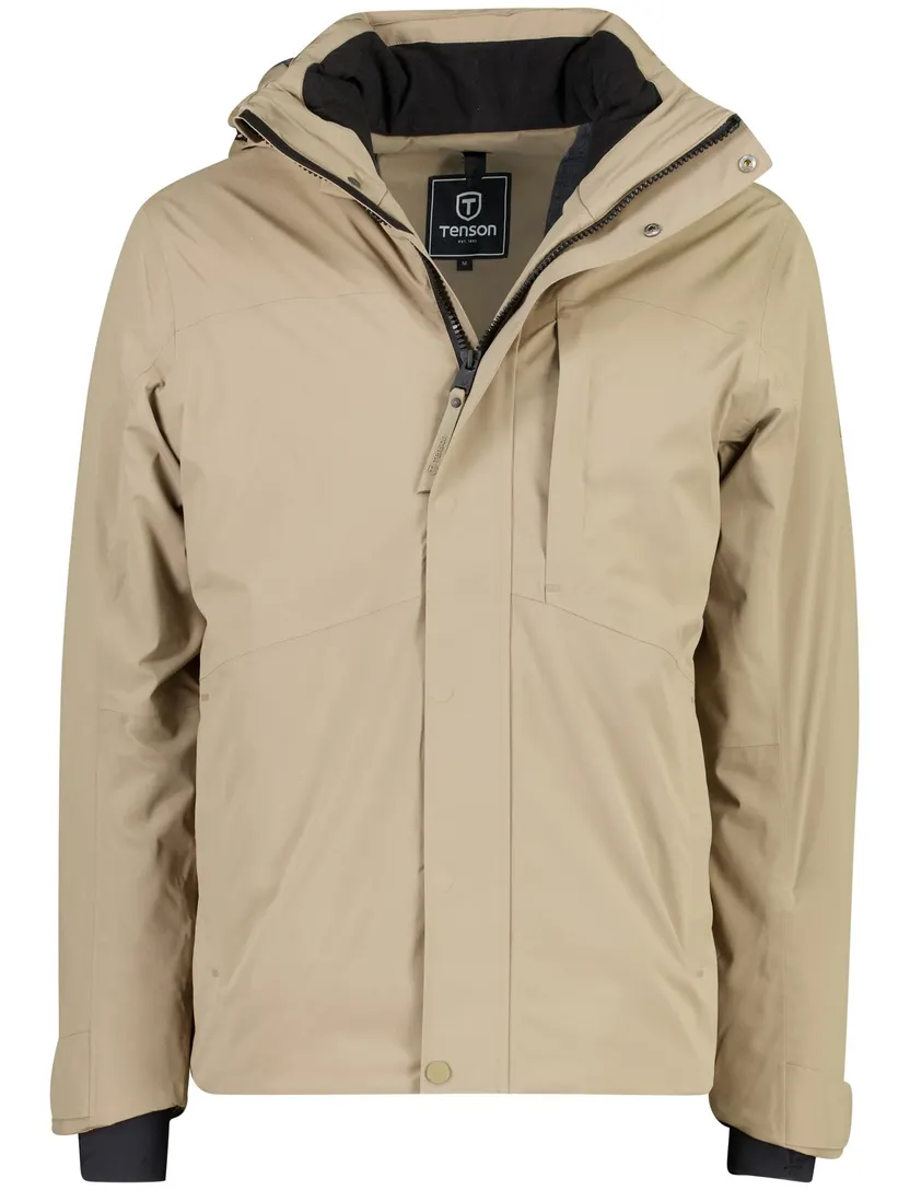 Regenjas Tenson beige magnetische knoopsluiting
