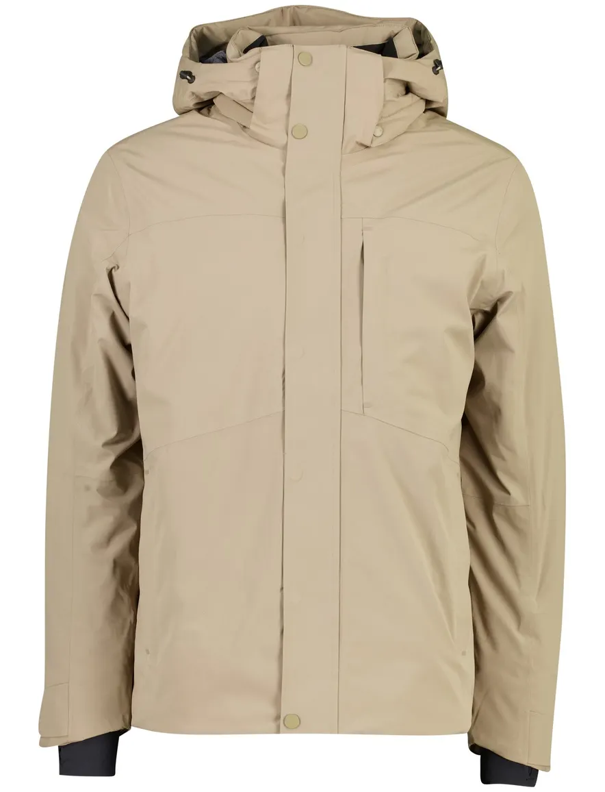 Tenson gewatteerde regenjas beige met magnetische knoopsluiting