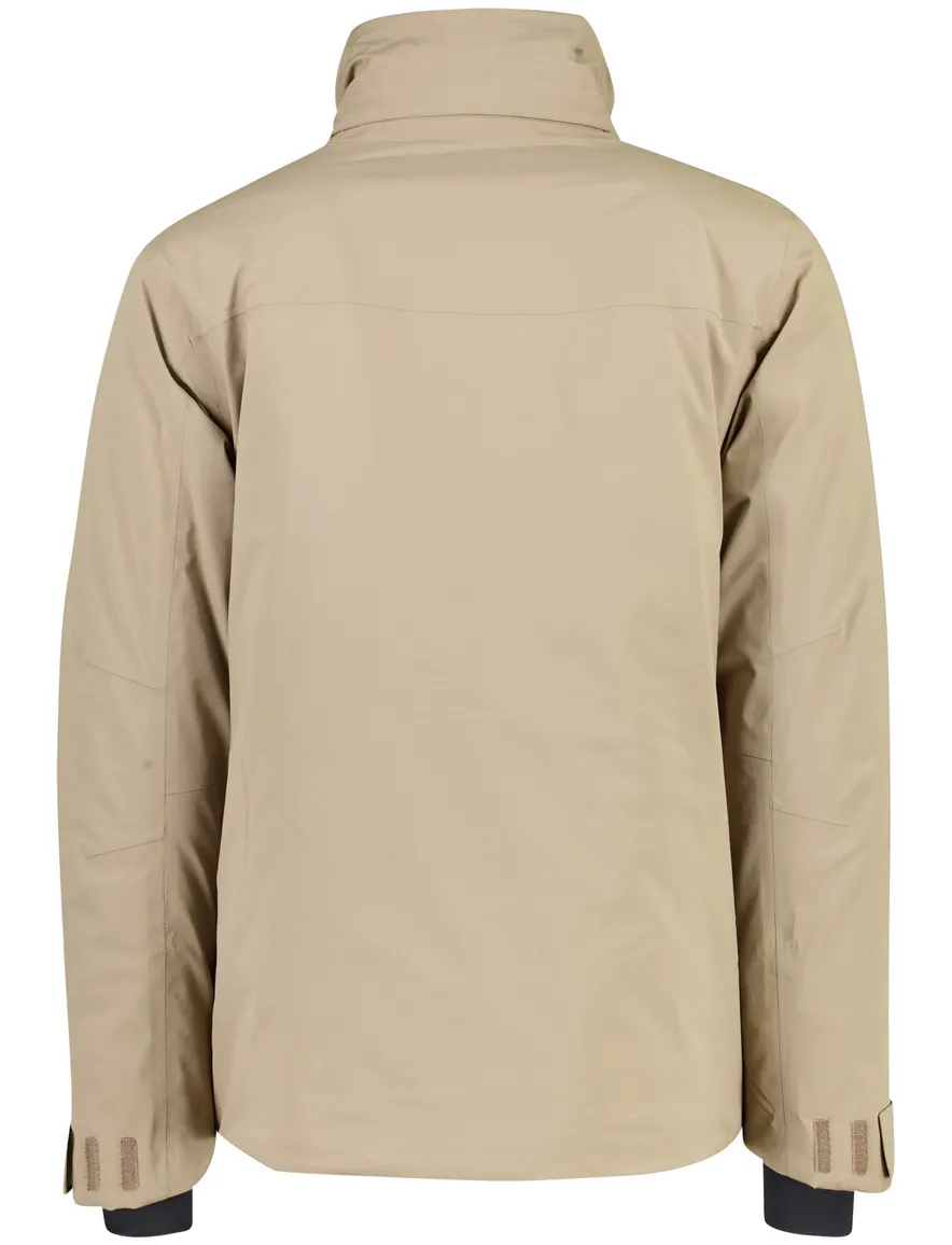 Tenson gewatteerde regenjas beige met magnetische knoopsluiting