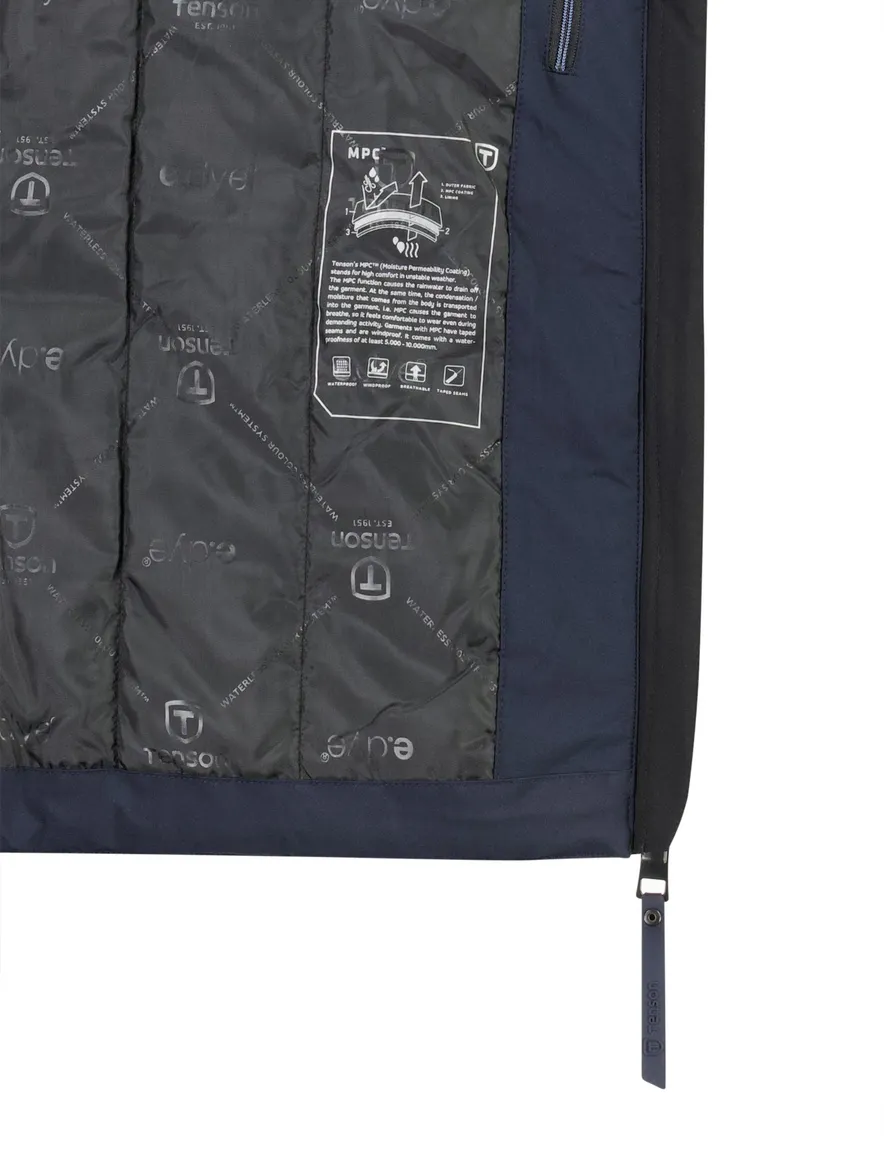 Tenson parka jas donkerblauw met borstzak