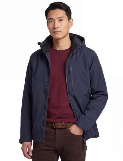 Tenson Parka jassen Tenson navy met borstzak