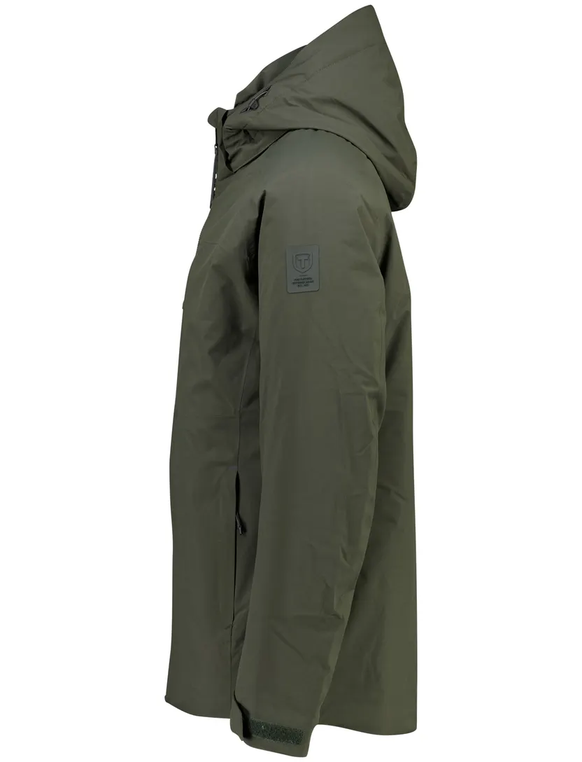 Parka jassen Tenson olijfgroen borstzak