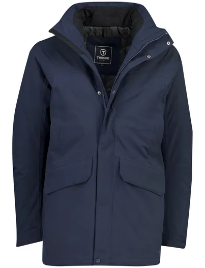 Tenson Parka jas Tenson donkerblauw met borstzak