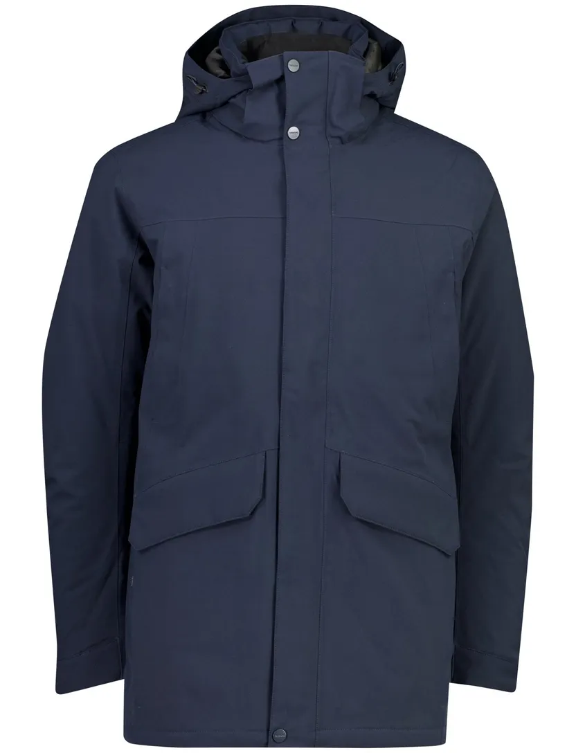 Parka jas Tenson donkerblauw met borstzak